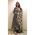 Alvami Women's Black & Cream Printed Viscose Anarkali Kurta Pant Set with Dupatta