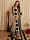 Alvami Women's Black & Beige Printed Viscose Straight Kurta Set with Dupatta | Trendy Ethnic Wear