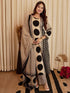 Alvami Women's Black & Beige Printed Viscose Straight Kurta Set with Dupatta | Trendy Ethnic Wear