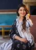Black, White Printed Viscose Rayon Kurta, Pant And Dupatta Set