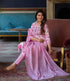 Pink, White Floral Print Viscose Rayon Kurta, Pant And Dupatta Set