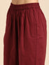 Viscose Red Kurta And Pant Set With Dupatta