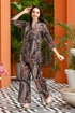 Women Cotton Printed Black Kurta and Pant Set