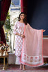 Lotus Pink Printed Viscose Rayon Kurta, Pant And Dupatta Set