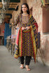 Yellow Embroidery Viscose Rayon Kurta, Pant And Dupatta Set