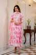 Pink Embroidery Viscose Rayon Kurta, Pant And Dupatta Set