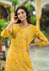 Women Ethnic Printed Yellow Kurta And Pant set