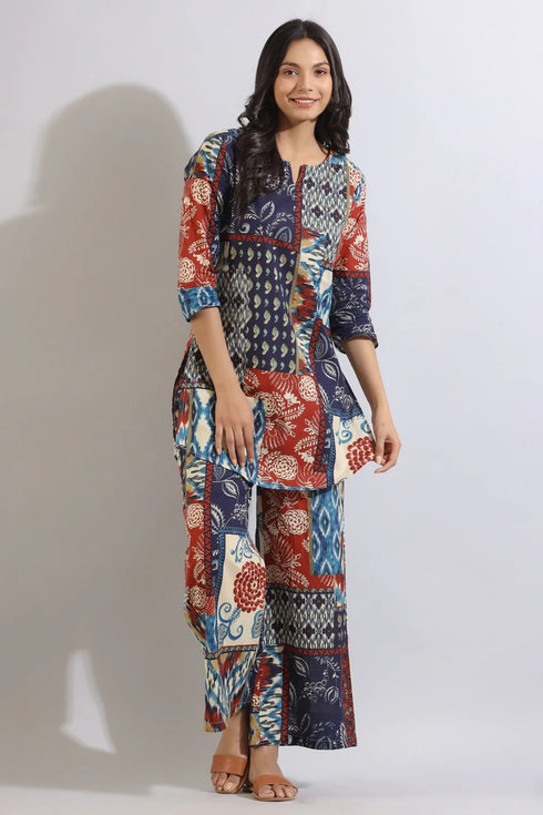 Women Cotton Printed Cord Set