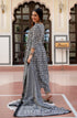 Black And White Printed Viscose Rayon Kurta, Pant And Dupatta Set