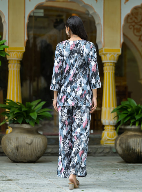Women Cotton Printed Cord Set