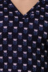 Women Navy Blue Floral Print Straight Kurta Pant With Dupatta Set