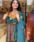 Alvami Women’s Viscose Floral Printed Anarkali Kurta Pant with Dupatta Set