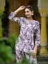 Women Ethnic Printed Round Neck Cotton Cord Set