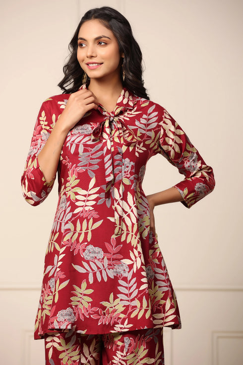 Women Floral Printed Cotton Kurta and Pant Set