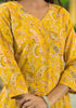 Women Ethnic Printed Yellow Kurta And Pant set