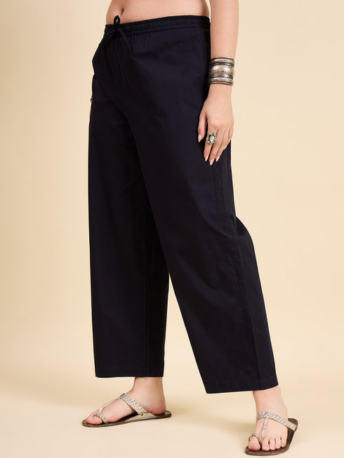 Alvami Women’s Cotton Relaxed Fit Wide Leg Palazzo Pants