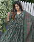 Green Anarkali Kurta And Pant Set With Dupatta