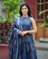Women Viscose Kurta Palazzo Set with Dupatta | Sleeveless Printed Kurta with Palazzo Pant