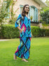 Women Cotton Printed Mandarain Collar Cord Set