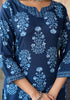 Blue Embroidery Viscose Rayon Kurta, Pant And Dupatta Set