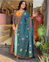 Alvami Women’s Viscose Floral Printed Anarkali Kurta Pant with Dupatta Set
