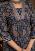 Blue Embroidery Viscose Rayon Kurta, Pant And Dupatta Set