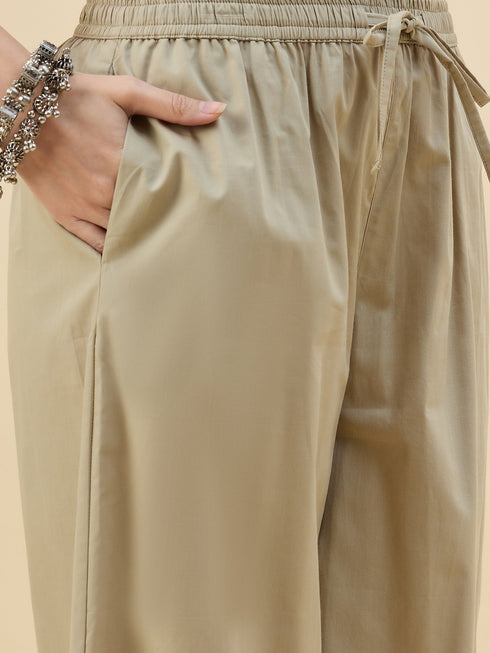 Alvami Women’s Cotton Relaxed Fit Wide Leg Palazzo Pants