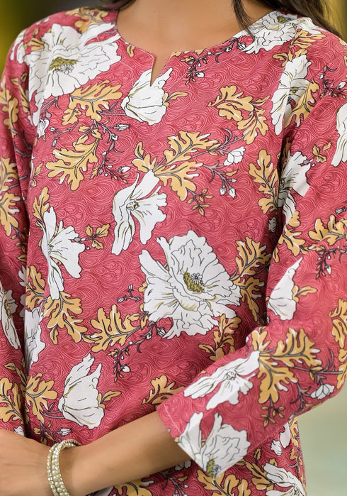 Alvami Women Floral Printed Cotton Cord Set