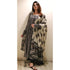 Alvami Women's Black & Cream Printed Viscose Anarkali Kurta Pant Set with Dupatta