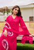 Alvami Women Pink Printed Viscose A-Line Kurta Pant With Dupatta Set