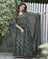 Green Anarkali Kurta And Pant Set With Dupatta