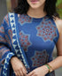 Women Viscose Kurta Palazzo Set with Dupatta | Sleeveless Printed Kurta with Palazzo Pant