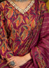 Red Embroidery Viscose Rayon Kurta, Pant And Dupatta Set