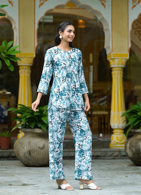 Cotton Printed Cord Set