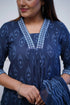 Blue Anarkali Kurta And Pant Set With Dupatta