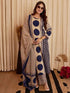 Alvami Women's Morepeach & Beige Printed Viscose Straight Kurta Set with Dupatta | Trendy Ethnic Wear