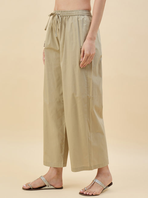 Alvami Women’s Cotton Relaxed Fit Wide Leg Palazzo Pants