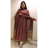 Alvami Women's Red Floral Printed Viscose Anarkali Suit Set with Dupatta | Elegant Ethnic Wear