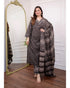 Black Embroidery Viscose Rayon Kurta, Pant And Dupatta Set