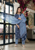Blue Embroidery Viscose Rayon Kurta, Pant And Dupatta Set