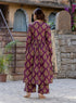 Alvami Women Printed Anarkali Kurta and Pant Set with Dupatta