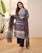 Alvami Women’s Blue Printed Viscose Straight Kurta Set with Dupatta