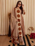 Alvami Women's Rust & Beige Printed Viscose Straight Kurta Set with Dupatta | Trendy Ethnic Wear
