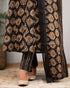 Black Kurta And Pant Set With Dupatta set