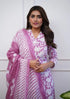 Viscose Floral Printed Pink Kurta And Pant Set With Dupatta