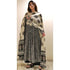 Alvami Women's Black & Cream Printed Viscose Anarkali Kurta Pant Set with Dupatta