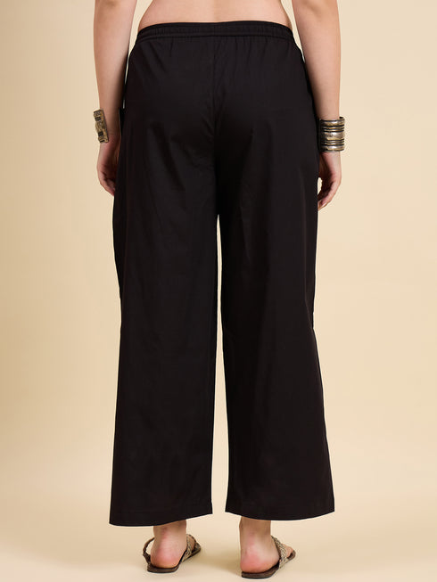 Alvami Women’s Cotton Relaxed Fit Wide Leg Palazzo Pants