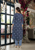 Blue Embroidery Viscose Rayon Kurta, Pant And Dupatta Set