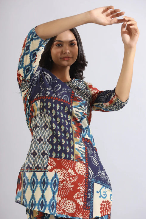 Women Cotton Printed Cord Set