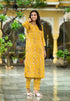 Women Ethnic Printed Yellow Kurta And Pant set
